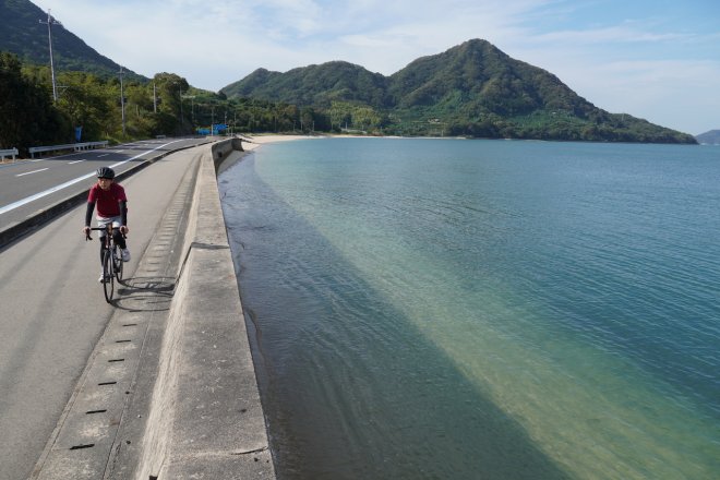 大三島、北側の海を望むルート