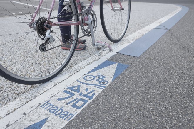 Enjoy cycling on the Blue Line (photo/Cyclo Tourisme Shimanami)